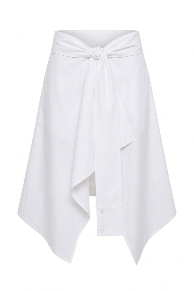The White Waist-tied Shirt