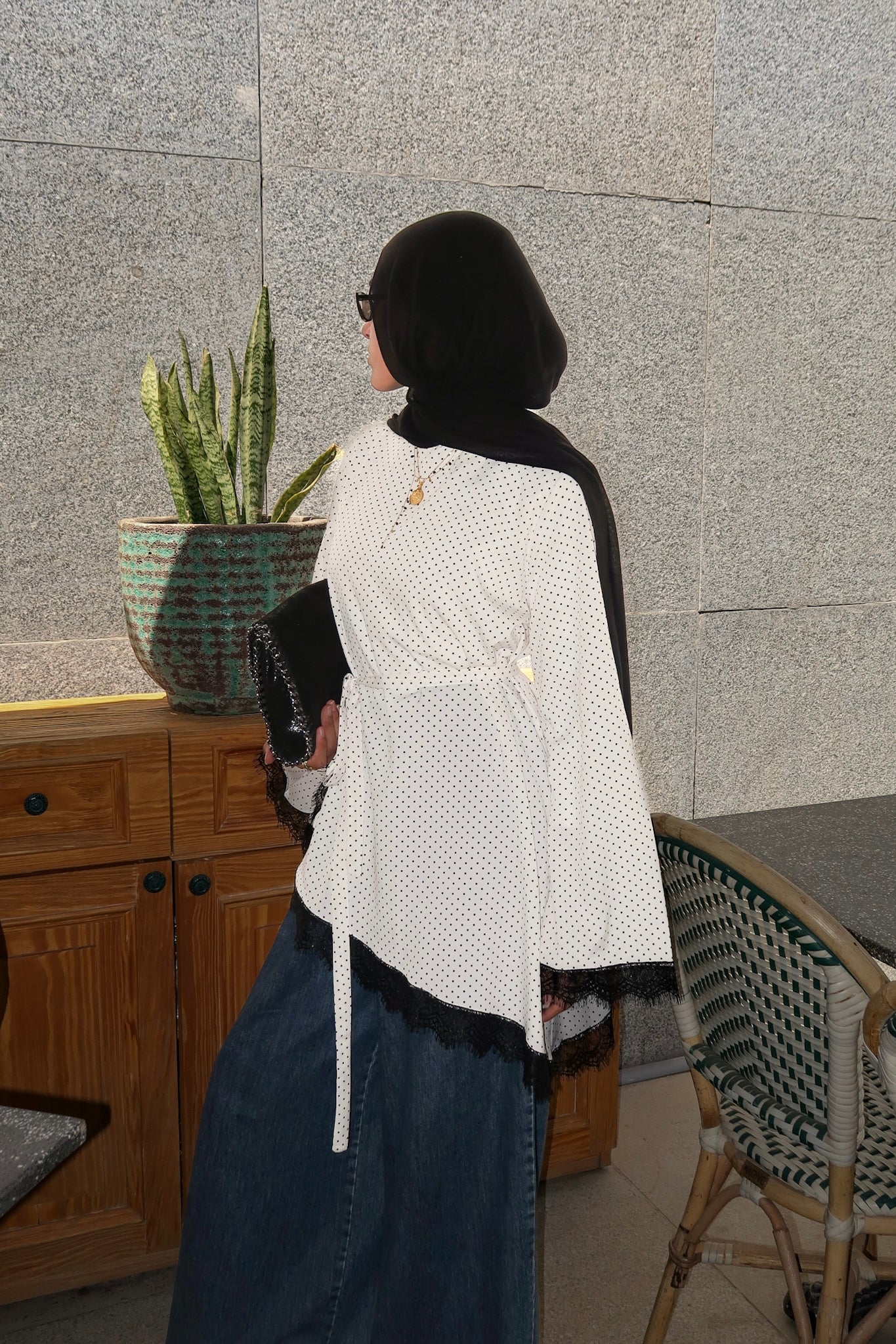 The Polka Dot Asymmetrical Top