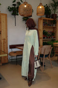 The Crushed Long Shirt in Sage Green