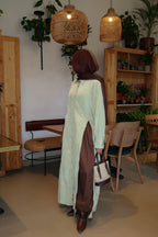 The Crushed Long Shirt in Sage Green