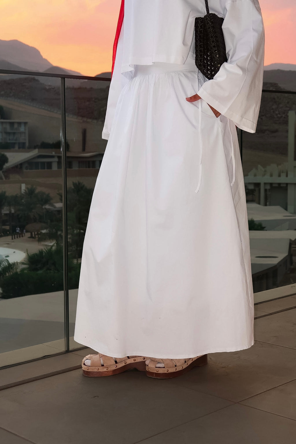 The Cloud Poplin Skirt