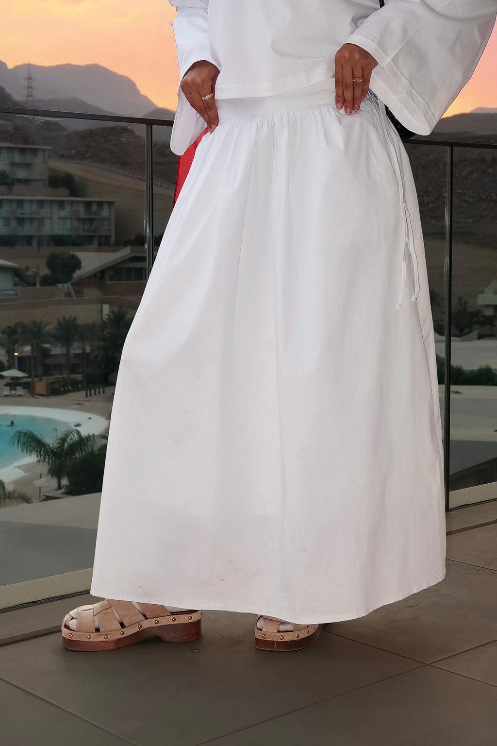 The Cloud Poplin Skirt