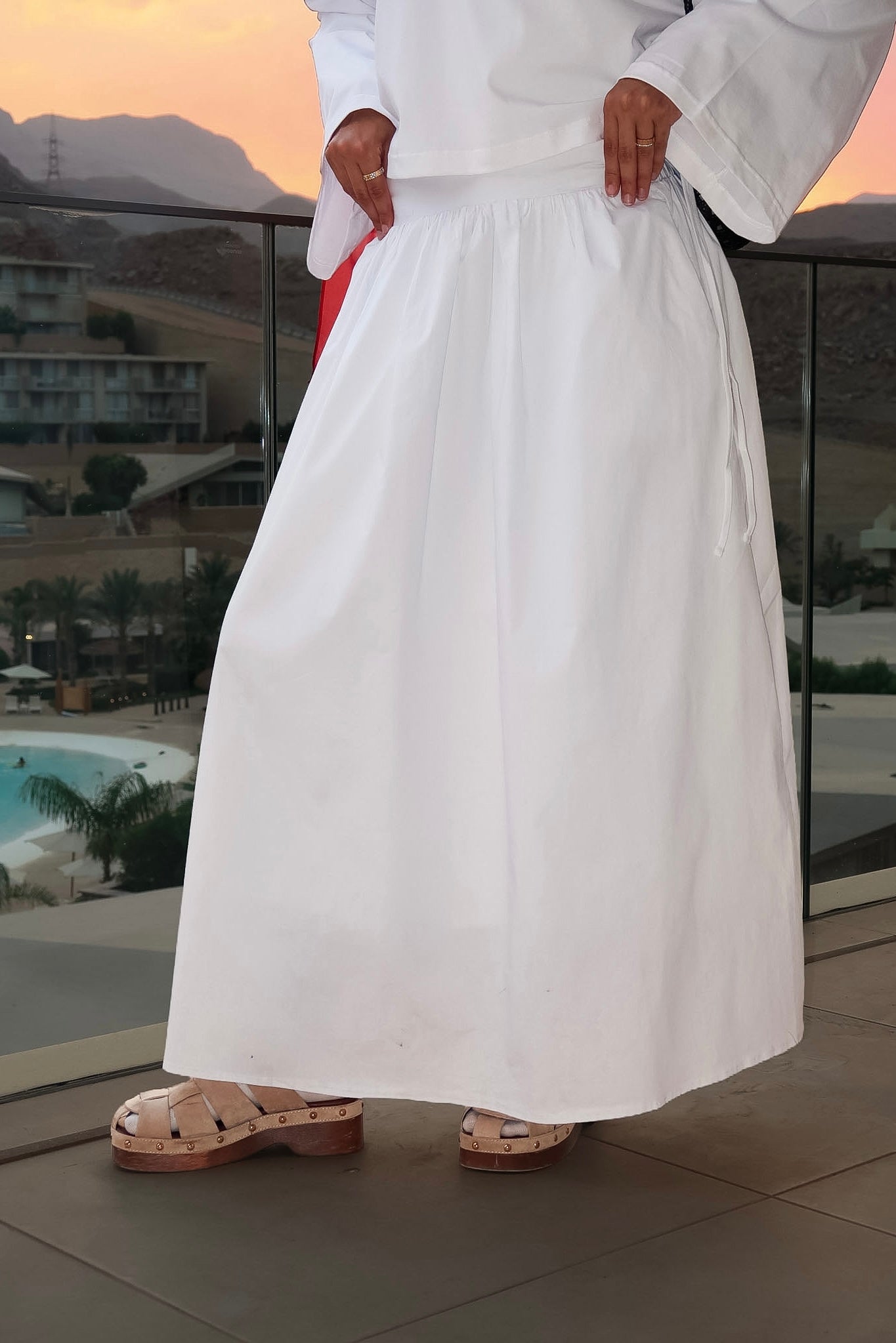 The Cloud Poplin Skirt
