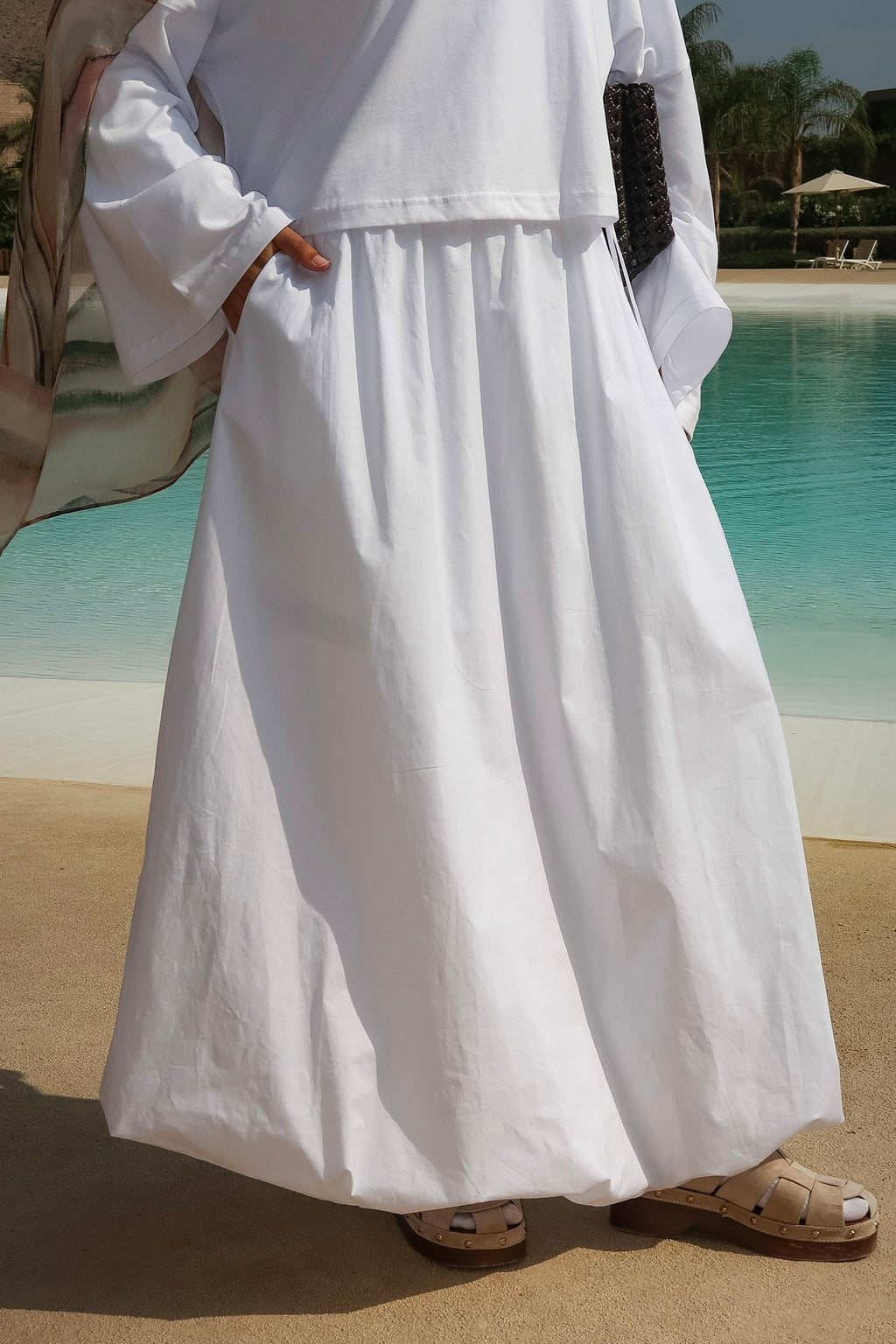 The Bubble Poplin Skirt