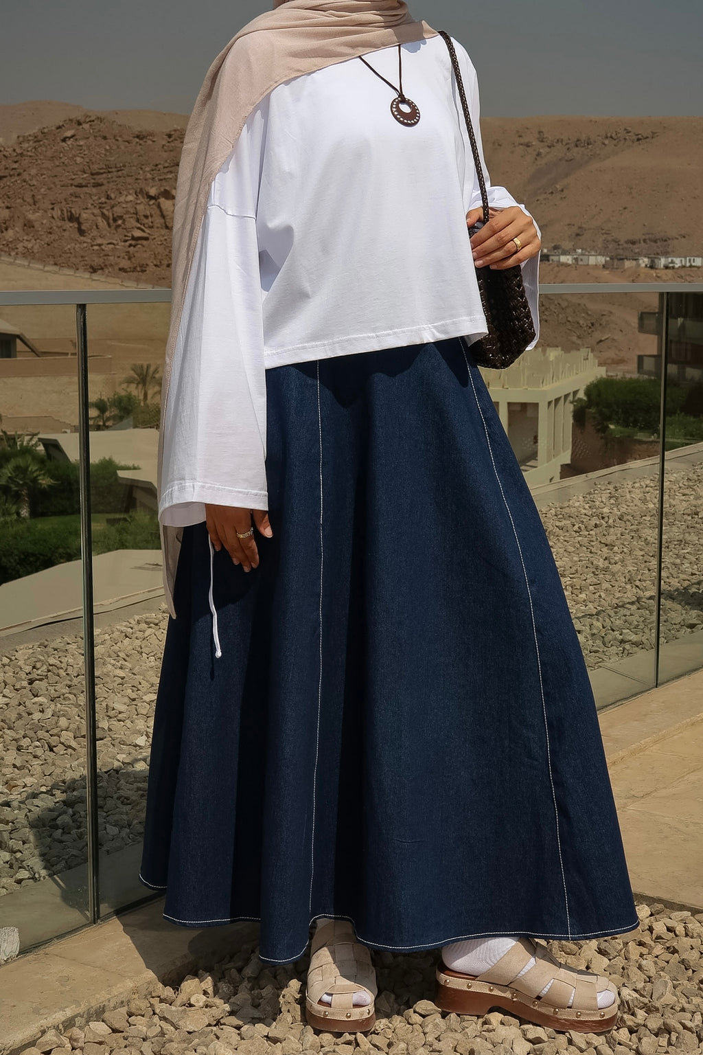 The Coastline Denim Skirt