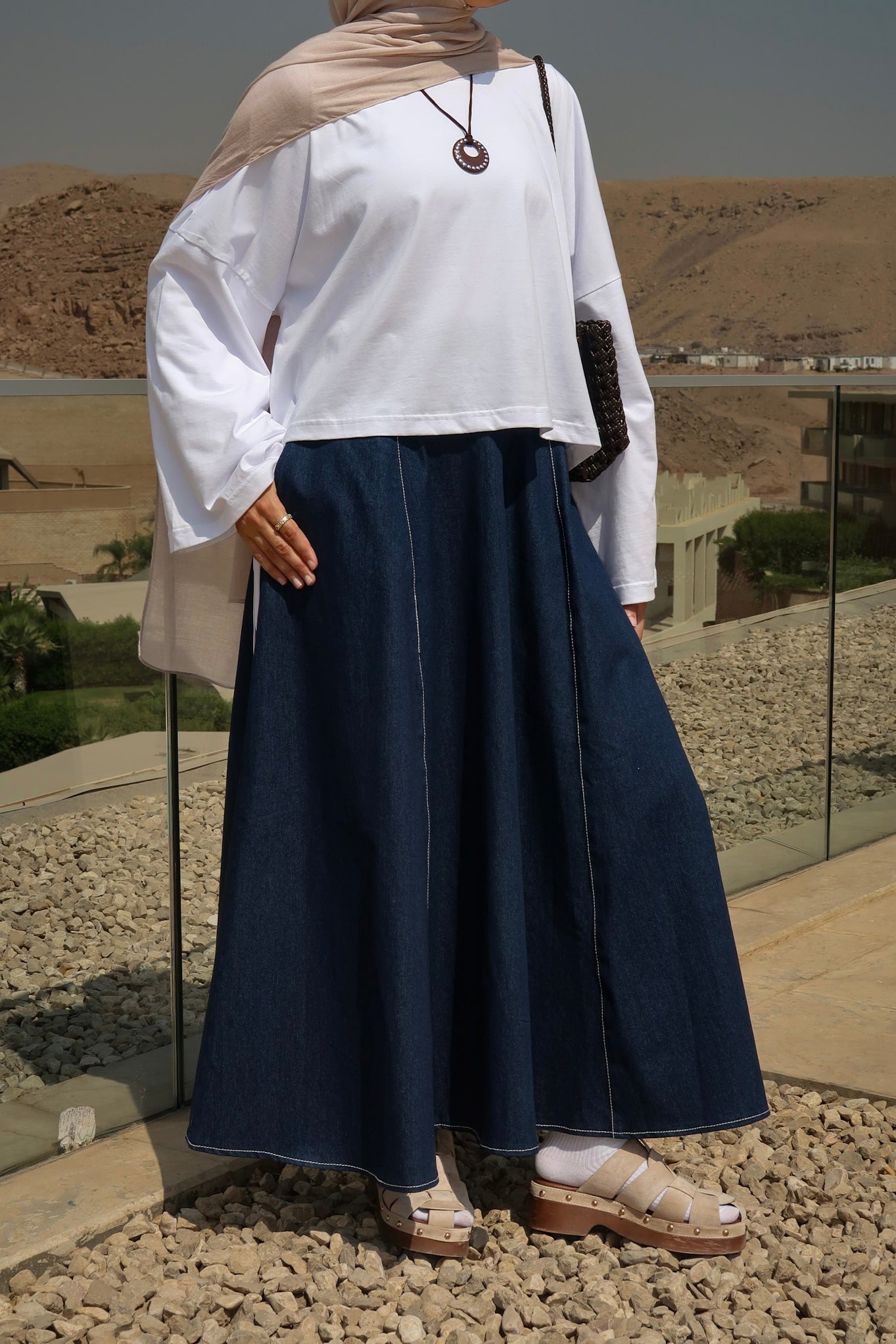 The Coastline Denim Skirt