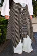 The Brown Striped Waist-tied Shirt