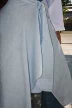 Linen Striped Waist-tied Shirt