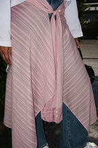 The Pink Striped Waist-tied Shirt
