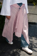 The Pink Striped Waist-tied Shirt