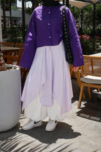 The Lilac Checkered Waist-tied Shirt