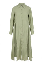 The Crushed Long Shirt in Sage Green